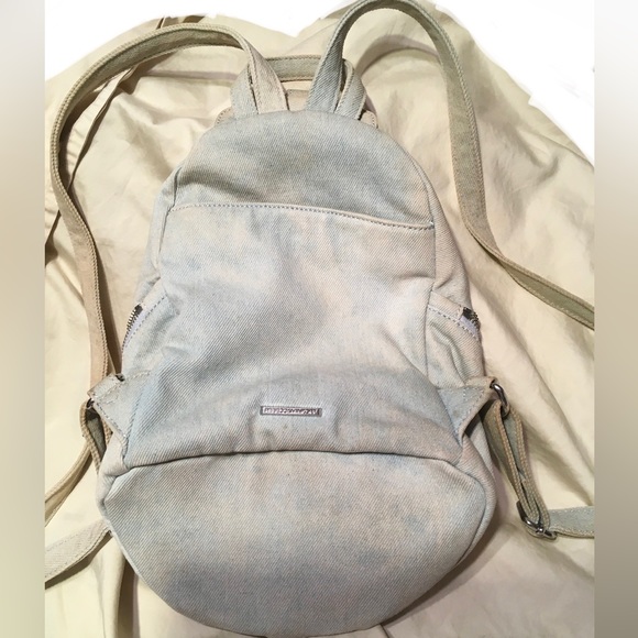 Rebecca Minkoff Denim Backpack with Cute Groovy Patches Small - Picture 3 of 16